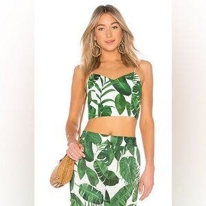 Alice + Olivia Palm Print Pant Set